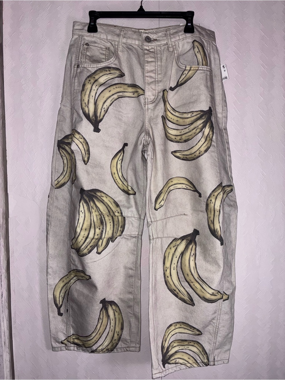 Free People We the Free Good Luck Printed Barrel Jeans - Picture 8 of 13